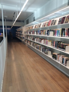 Mezzanine book shelves