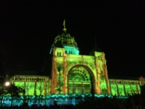 Royal Exhibition Building illuminated 2